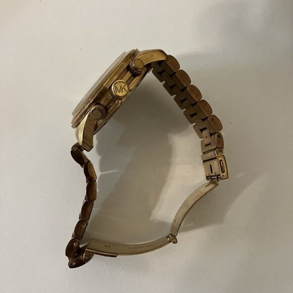 Michael Kors MK5384 Rose Gold Wrist Watch Women Preowned Needs Battery - Picture 2 of 4